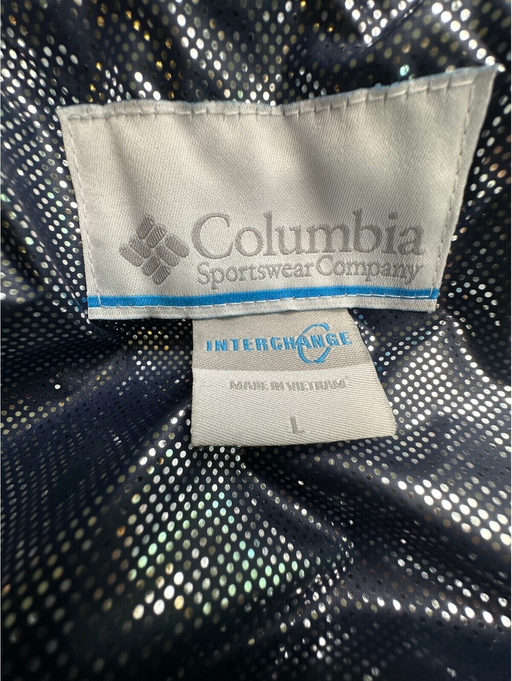 Columbia Interchange Omni-Tech Blue Hooded Jacket L NWOT - Picture 3 of 10